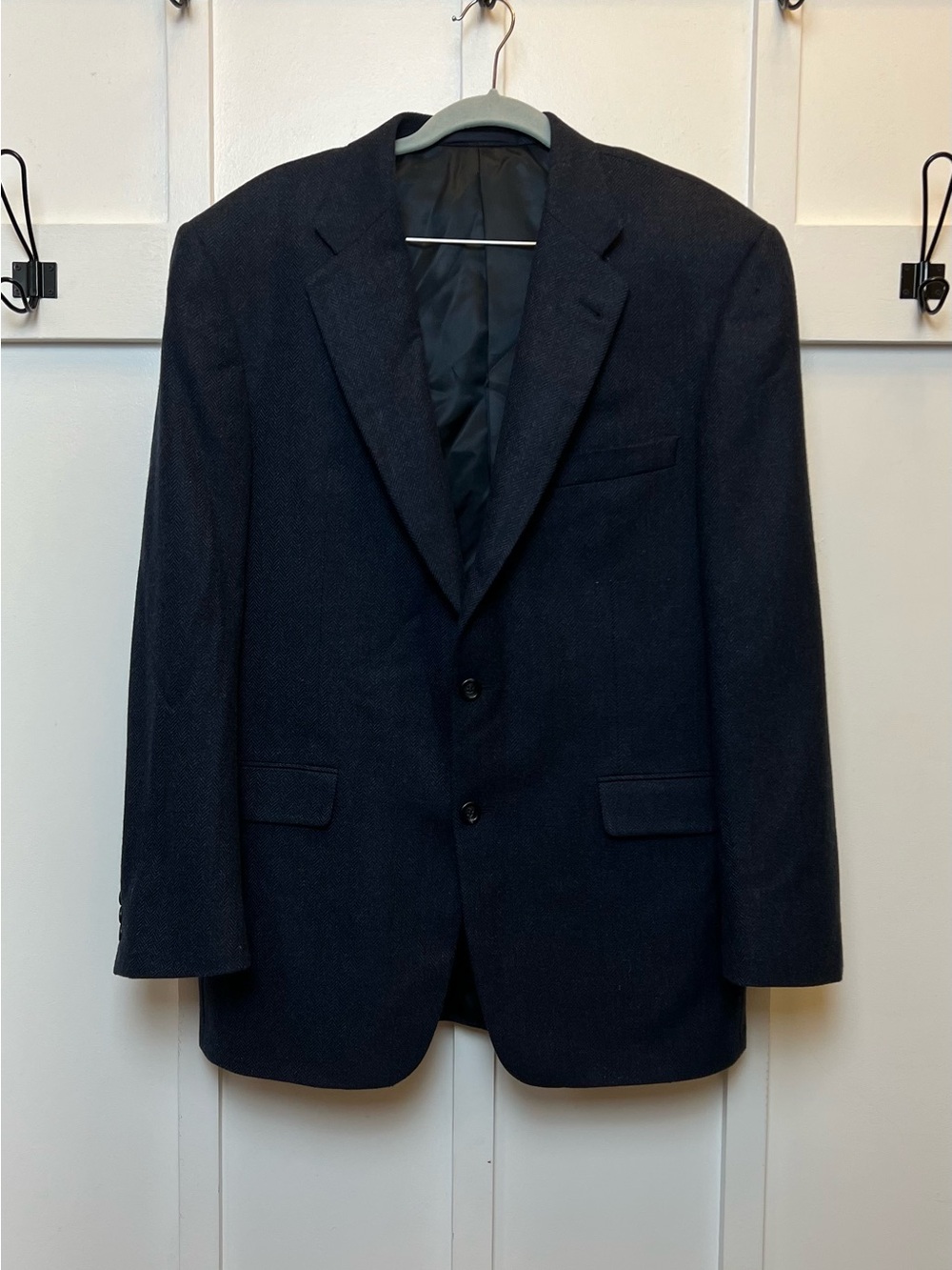 Burberry USA Union Made Kensington 100% Cashmere Navy Sport Coat Blazer Siz 42 R - Picture 1 of 14